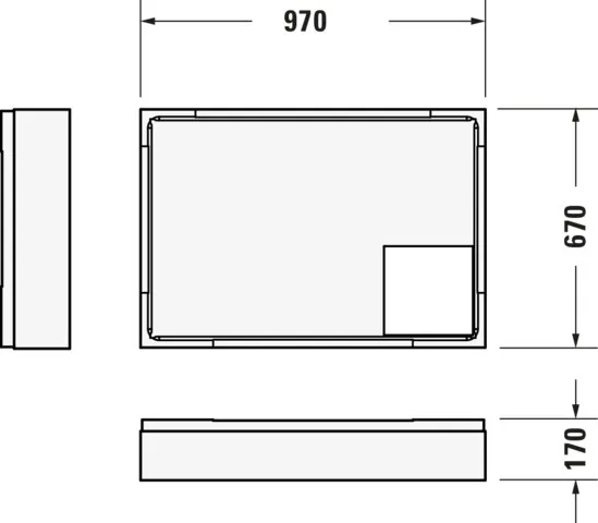 Duravit rechteck Duschwanne „D-Code“ 100 × 70 cm 