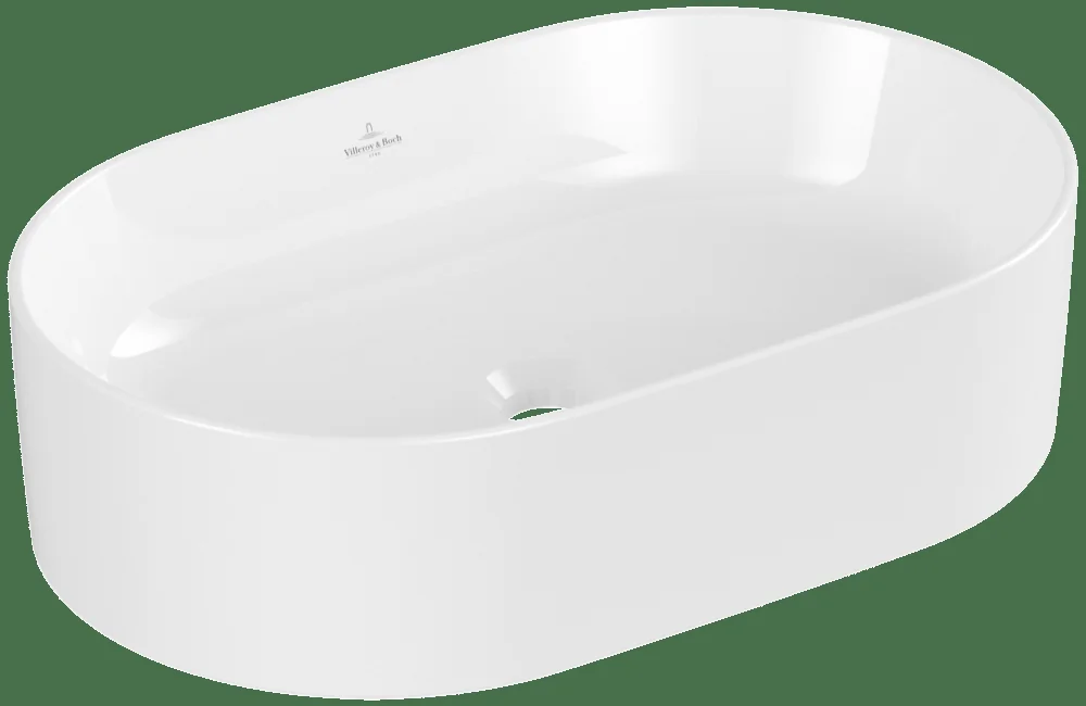 Villeroy & Boch Collaro Aufsatzwaschbecken 560x360mm Oval Weiß Alpin