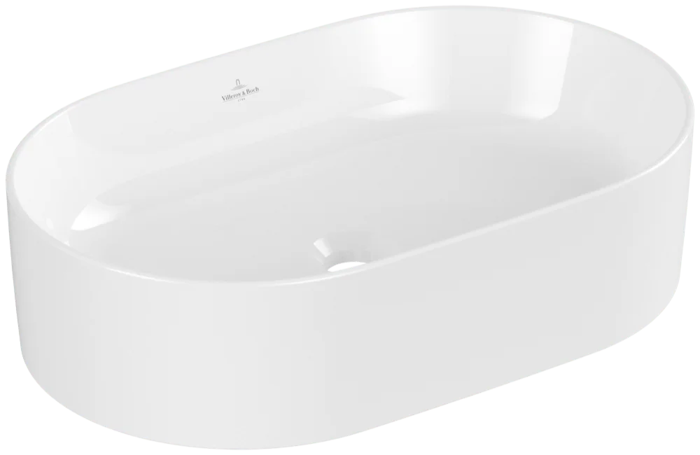 Villeroy & Boch Aufsatzwaschbecken Collaro, oval, 560 x 360 mm, Höhe 145 mm, weiß Alpin