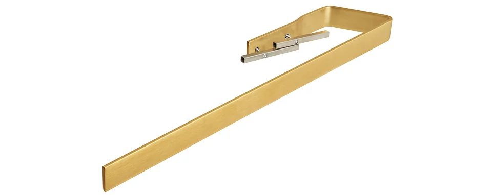 BEMM Handtucharm Plawa Purline, gold gebürstet, Länge 475 mm, Höhe 40 mm, Tiefe ca. 50 mm