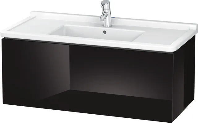 Duravit Waschtischunterschrank wandhängend „L-Cube“ 102 × 40,8 × 46,9 cm Schwarz Hochglanz