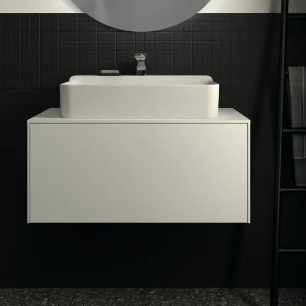 Ideal Standard Waschtischunterschrank „Conca“ 80,2 × 37 × 50,5 cm Weiß matt lackiert Ideal Standard Waschtischunterschrank „Conca“ 80,2 × 37 × 50,5 cm Weiß matt lackiert