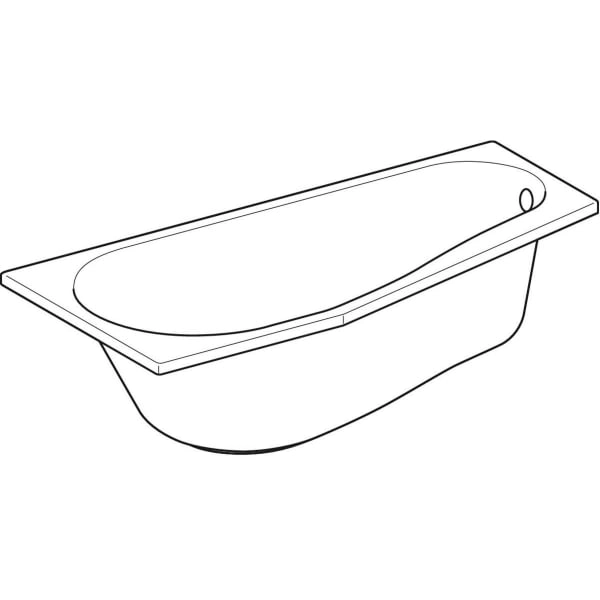 Geberit fünfeck Badewanne „Renova Comprimo“ 160 × 75 cm