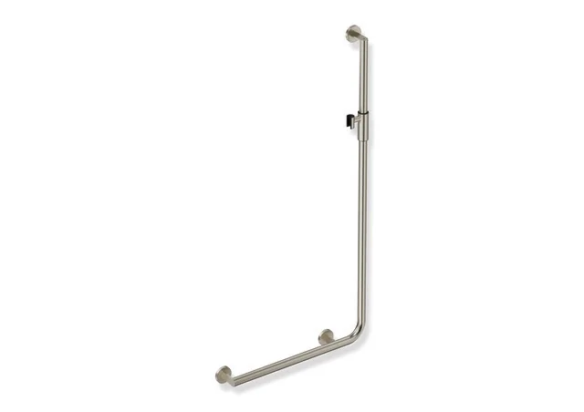 HEWI Winkelgriff mit Brausehalter, Edelstahl, PVD, 600x1250 mm HEWI Winkelgriff mit Brausehalter, Edelstahl, PVD, 600x1250 mm