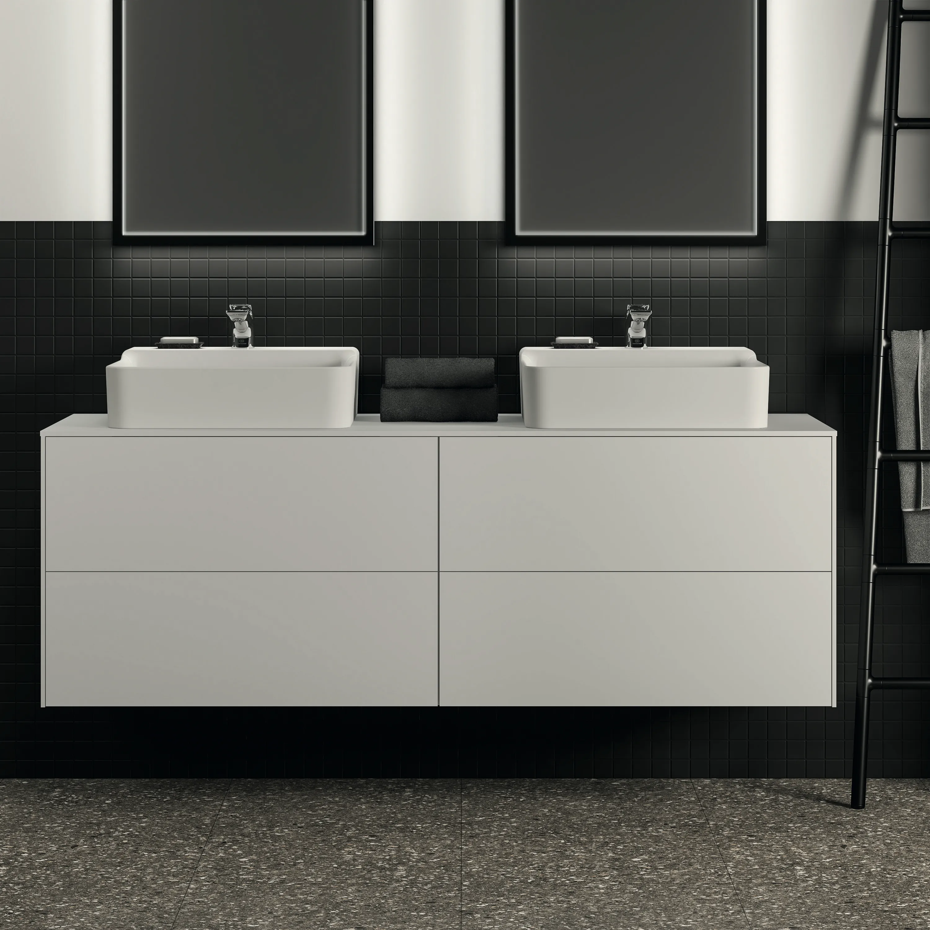 Ideal Standard Waschtischunterschrank „Conca“ 158,7 × 55 × 50,5 cm Weiß matt lackiert