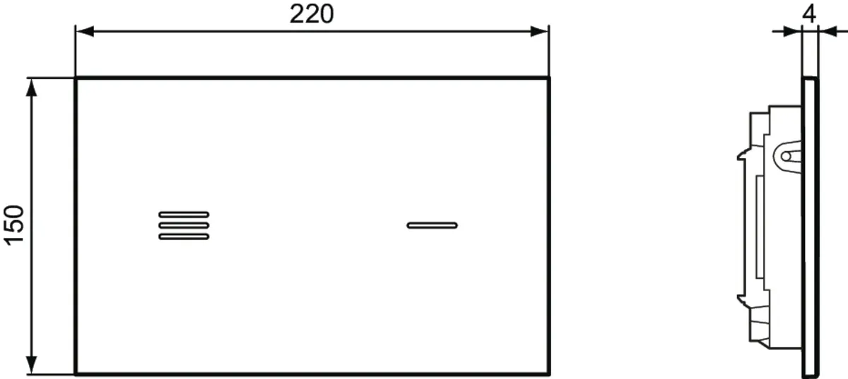 Sensor-Betätigungsplatte NT1 Symfo, Schwarz Sensor-Betätigungsplatte NT1 Symfo, Schwarz