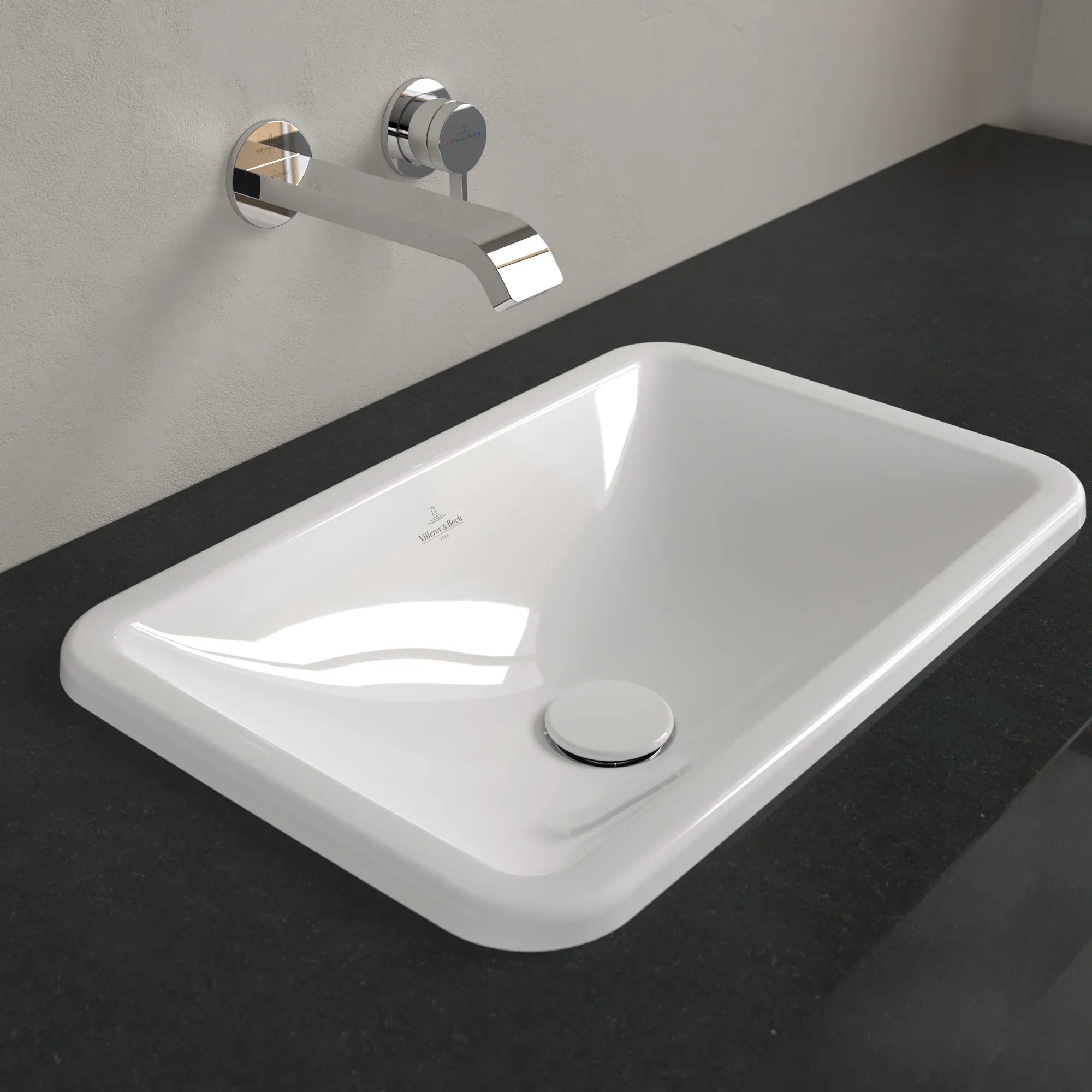 Villeroy & Boch Einbauwaschtisch aus TitanCeram „Loop & Friends“ ohne Hahnlochbohrung, ⌀ mm, ohne Hahnlochbohrung in Weiß Alpin Villeroy & Boch Einbauwaschtisch aus TitanCeram „Loop & Friends“ ohne Hahnlochbohrung, ⌀ mm, ohne Hahnlochbohrung in Weiß Alpin