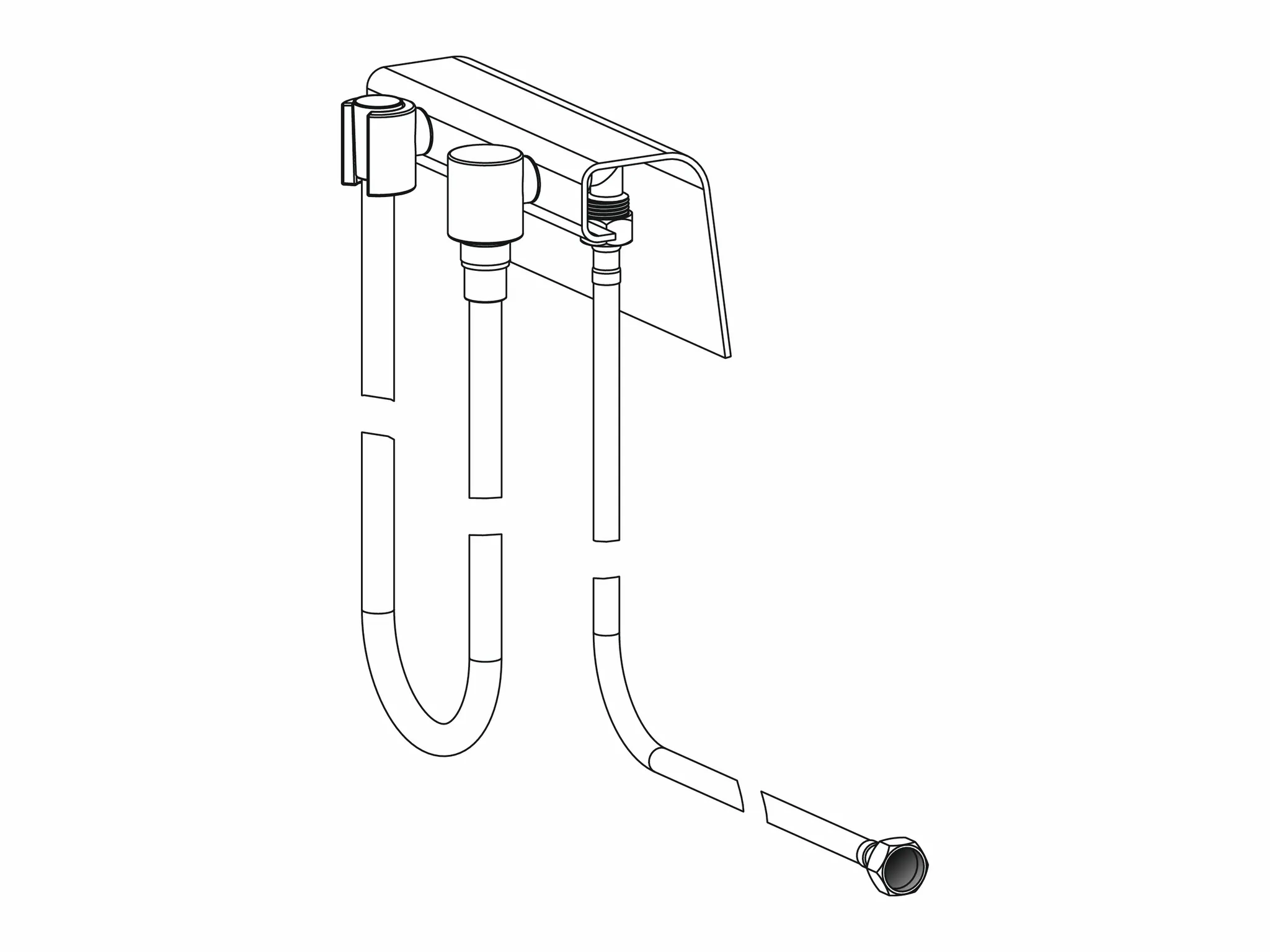 außenliegender Brauseschlauch für Wannenrand-Montage 8890 Chromoptik außenliegender Brauseschlauch für Wannenrand-Montage 8890 Chromoptik