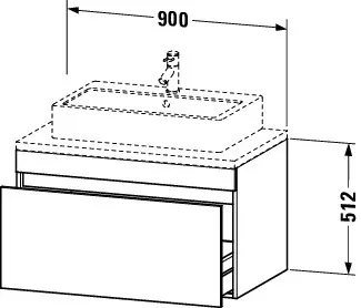 Duravit Waschtischunterschrank wandhängend „DuraStyle“ 90 × 51,2 × 54,8 cm