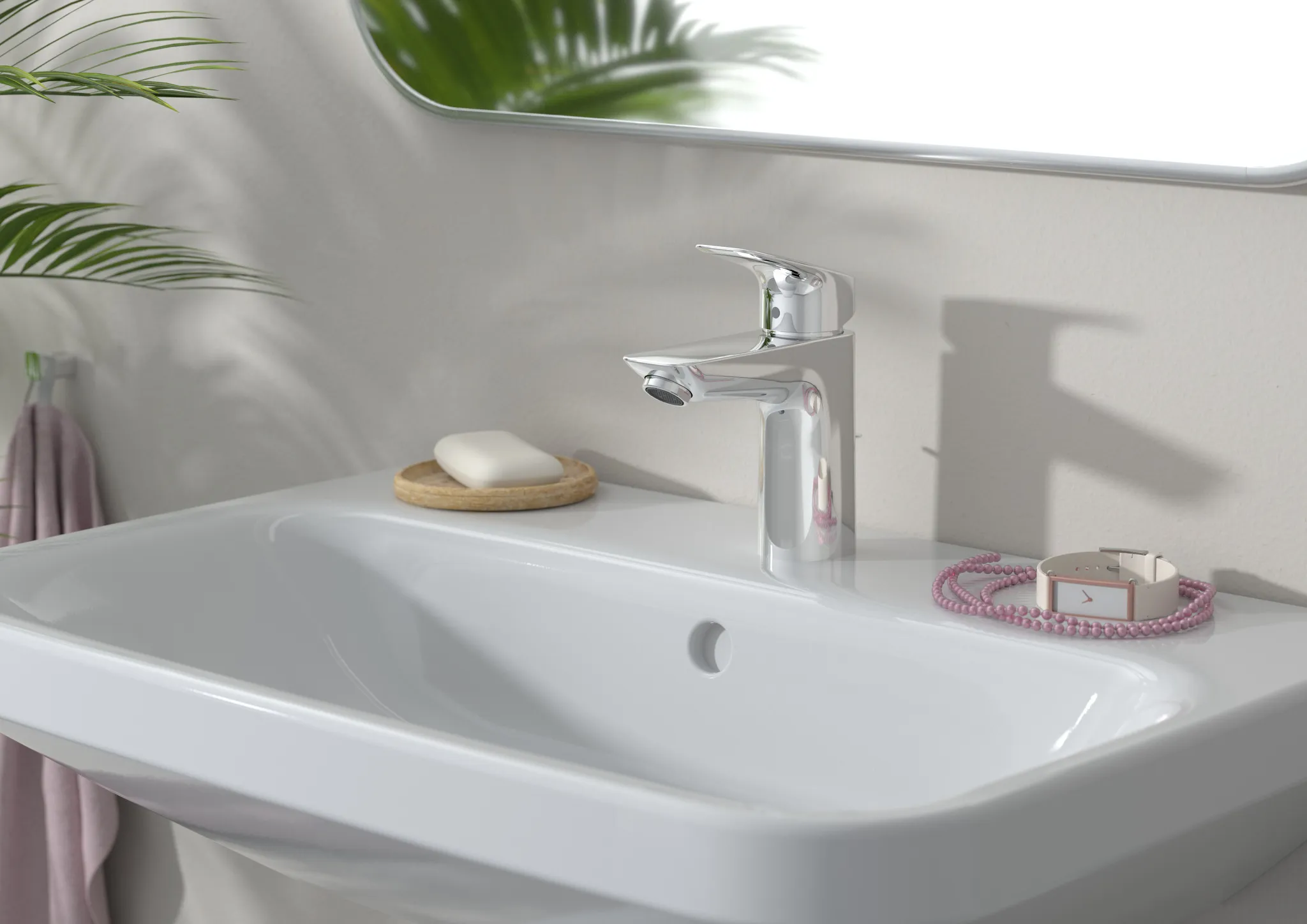 Hansgrohe Logis Einhebel-Waschtischmischer 100 mit Zugstangen-Ablaufgarnitur, Chrom Hansgrohe Logis Einhebel-Waschtischmischer 100 mit Zugstangen-Ablaufgarnitur, Chrom