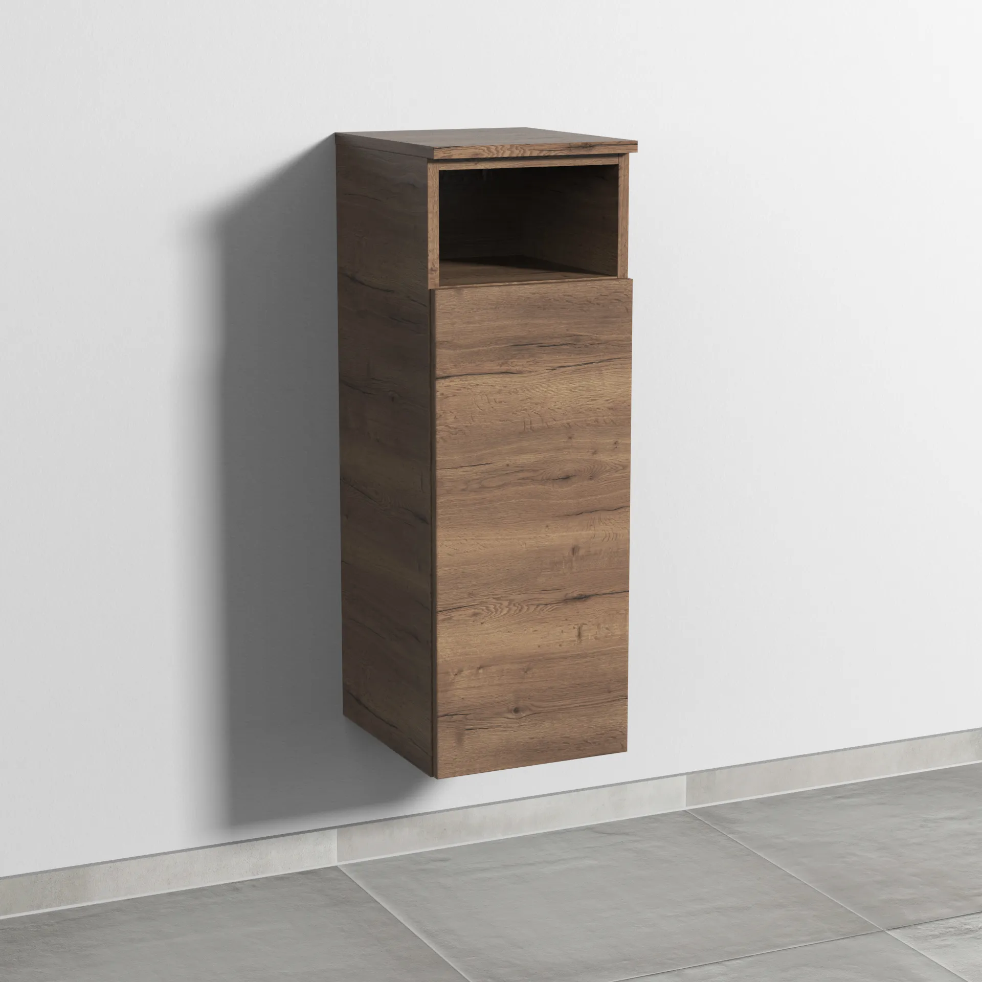 Sanipa Mittelschrank „3way“ 300 × 850 × 345 mm Anschlag rechts, in Eiche Tabak, Anschlag rechts