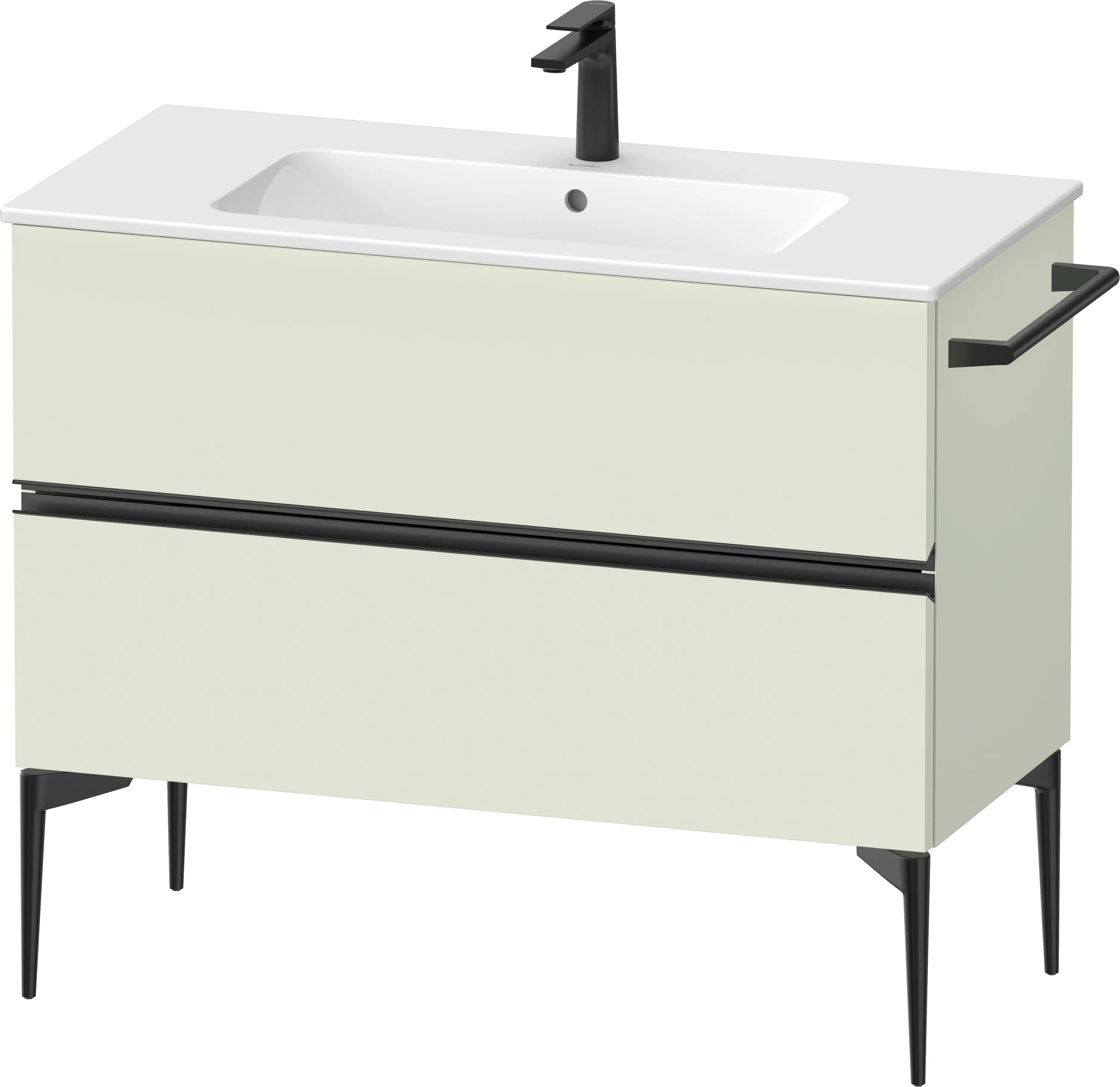 Duravit Waschtischunterschrank „Sivida“ 101 × 59,1 × 47,7 cm Blassgrün Matt