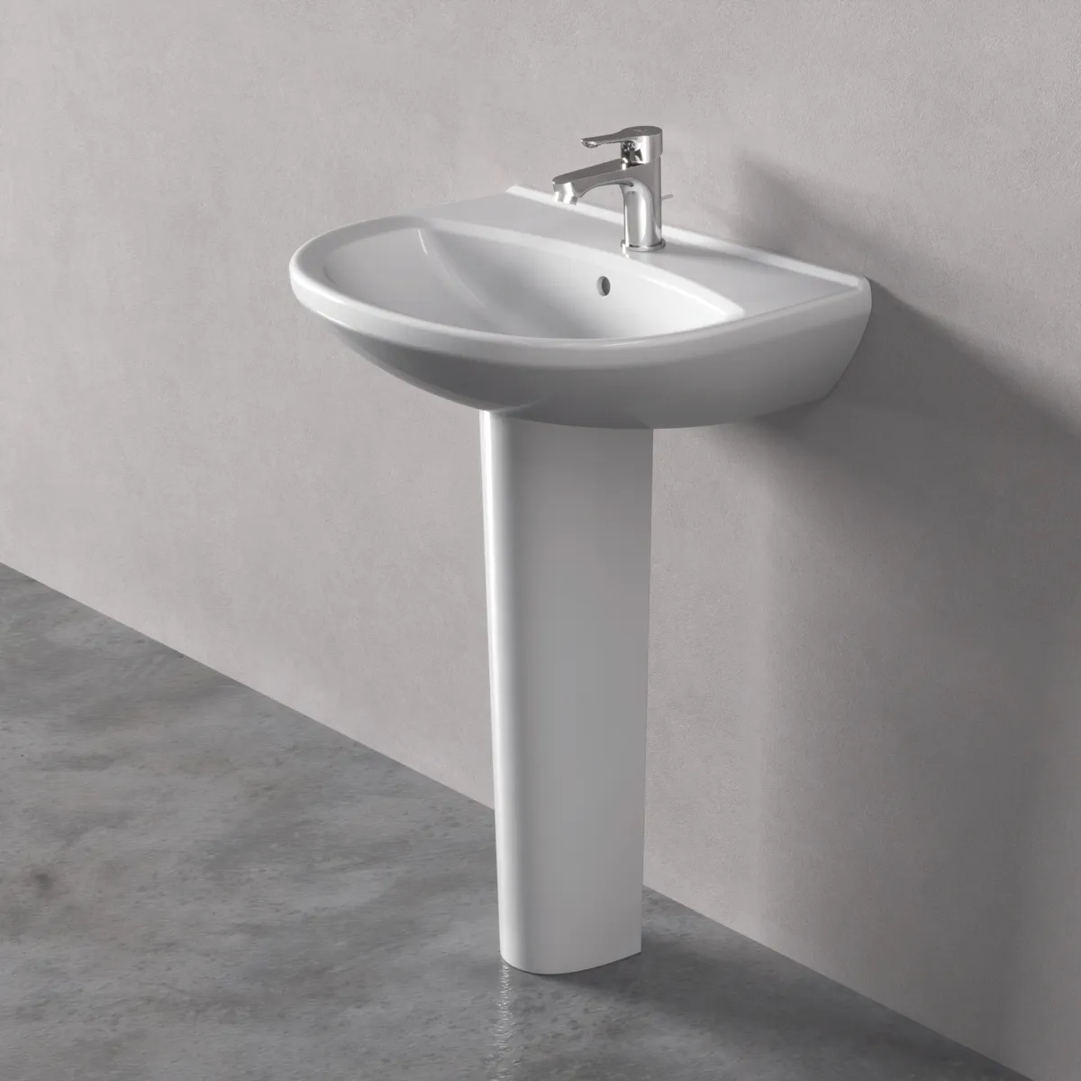 Waschtischarmatur Alpha, mit Ablaufgarnitur, Ausladung 115mm, Chrom Waschtischarmatur Alpha, mit Ablaufgarnitur, Ausladung 115mm, Chrom