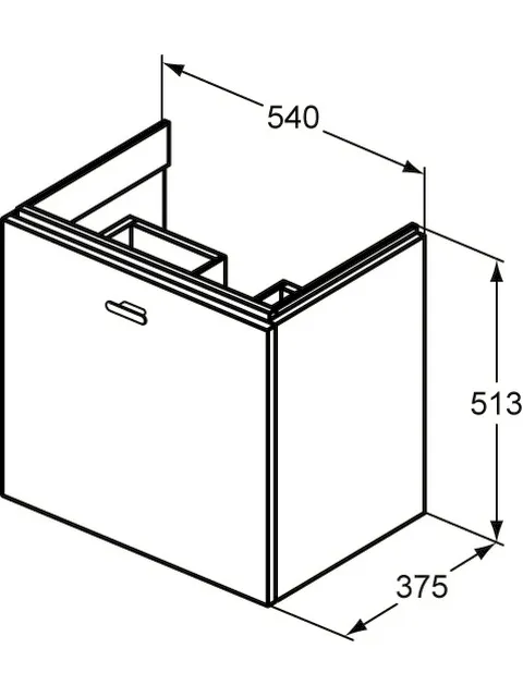 Ideal Standard Auszugsfront Connect Space, Nussbaum Dekor, WTUS 540mm
