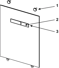 TECElux Betätigungsglasplatte manuell Glas schwarz, Tasten Chrom glänzend