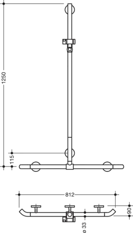 HEWI Haltegriff „System 800K“ in Reinweiß HEWI Haltegriff „System 800K“ in Reinweiß
