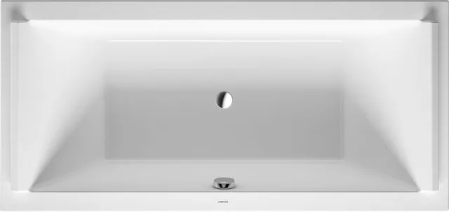Duravit Badewanne „Starck“ rechteck 1900 × 900 mm, Mittelablauf in Weiß Duravit Badewanne „Starck“ rechteck 1900 × 900 mm, Mittelablauf in Weiß