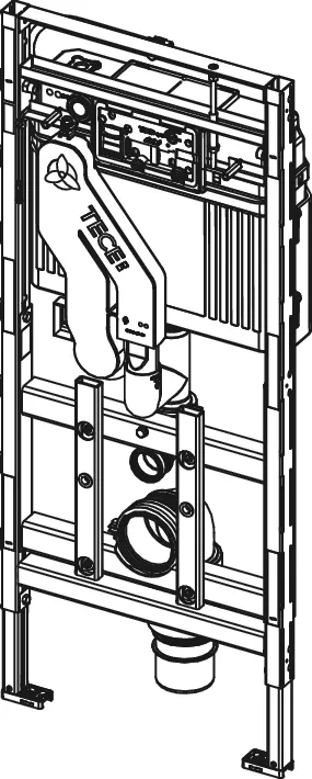 TECElux WC-Modul 400 Bauhöhe 1120 mm höhenverstellbar, mit Geruchsabsaugung