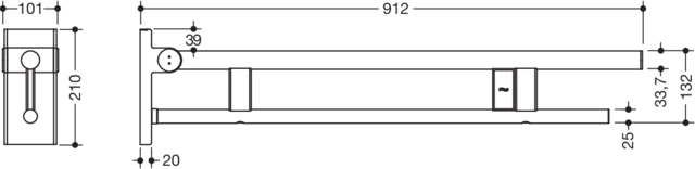 HEWI Stützklappgriff „System 900“