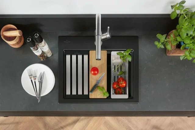 Villeroy & Boch Küchen Kollektionen Profi Einhängeschale Zubehör 8K3800, 128x364mm, Edelstahl