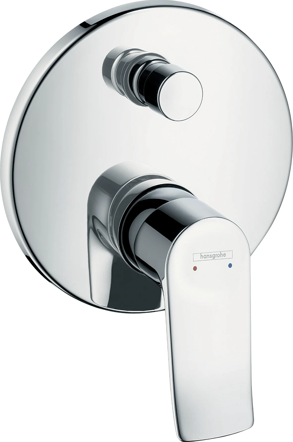 Hansgrohe Metris Einhebel-Wannenmischer Unterputz Chrom, 2 Verbraucher, max. Durchfluss 25 l/min, Keramikmischsystem, einstellbare Temperaturbegrenzung, Rückflussverhinderer, Schalldämpfer, Sicherungskombination EN 1717