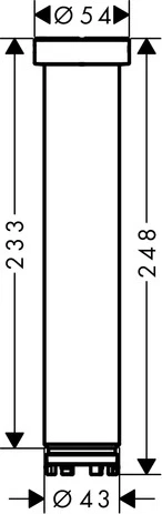 Verlängerungsrohr Axor Deckenmontage 230mm chrom Verlängerungsrohr Axor Deckenmontage 230mm chrom