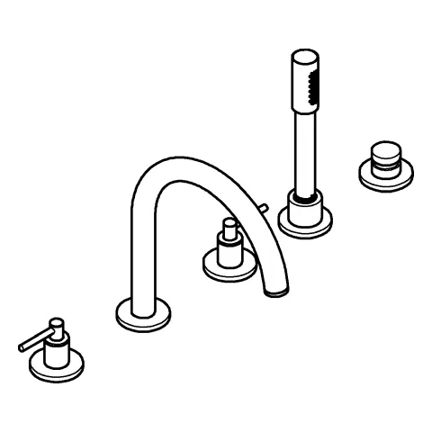 Grohe Atrio 5-Loch-Wannenkombination cool sunrise Grohe Atrio 5-Loch-Wannenkombination cool sunrise