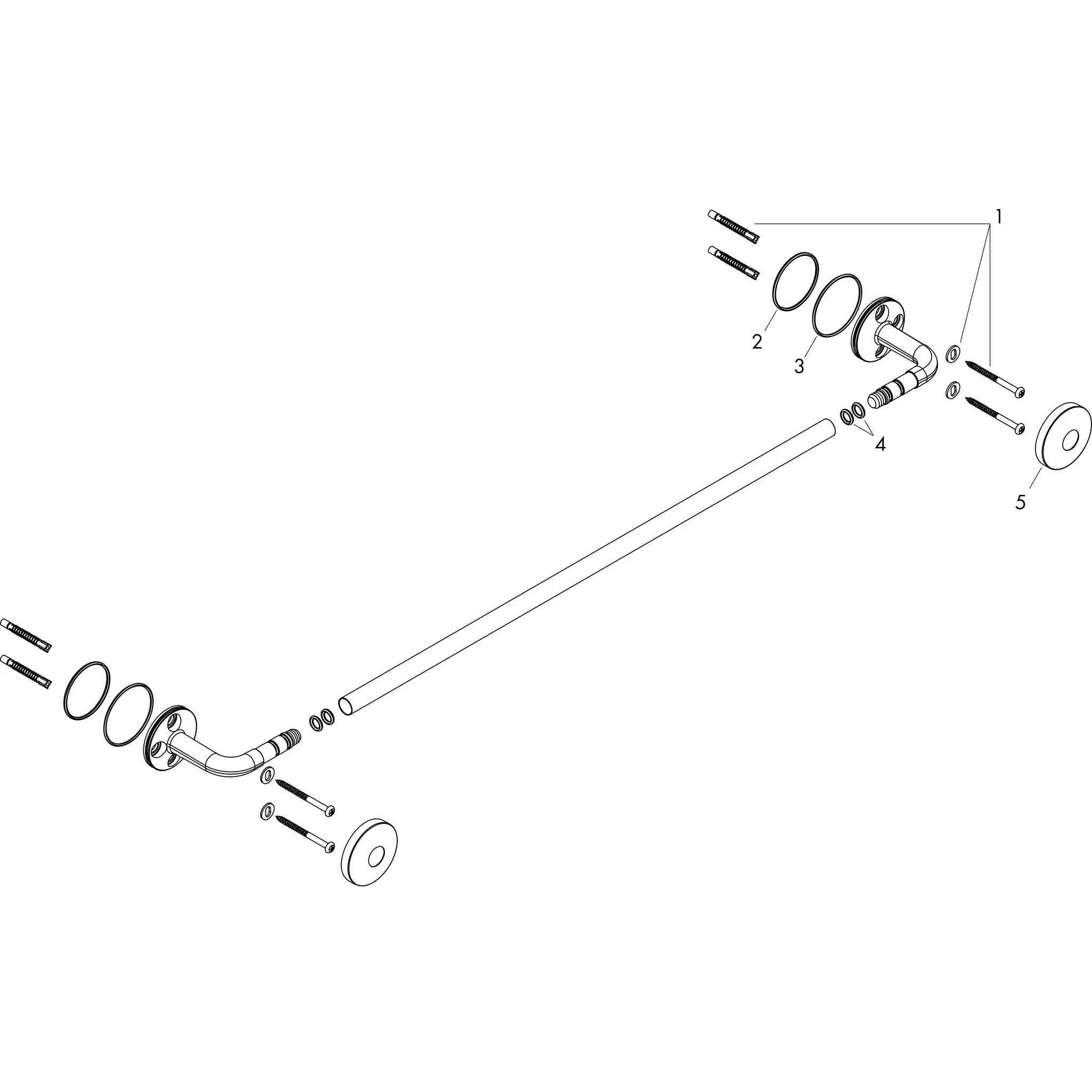 Badetuchhalter 600 mm Axor Universal Circular chrom