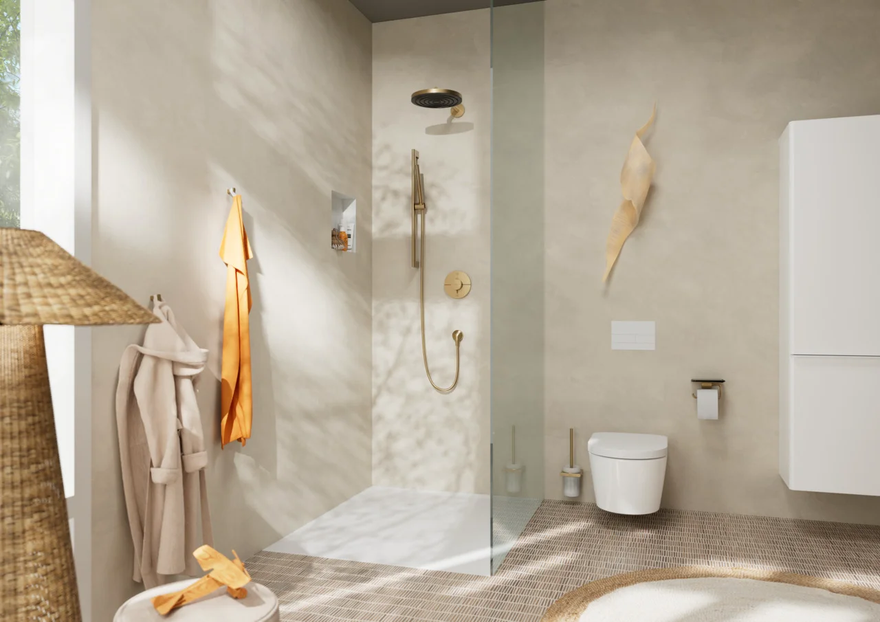 Hansgrohe ShowerSelect Comfort S Thermostat Unterputz, Brushed Bronze, 2 Verbraucher, max. Durchfluss 27 l/min, min./max. Betriebsdruck 1/10 bar