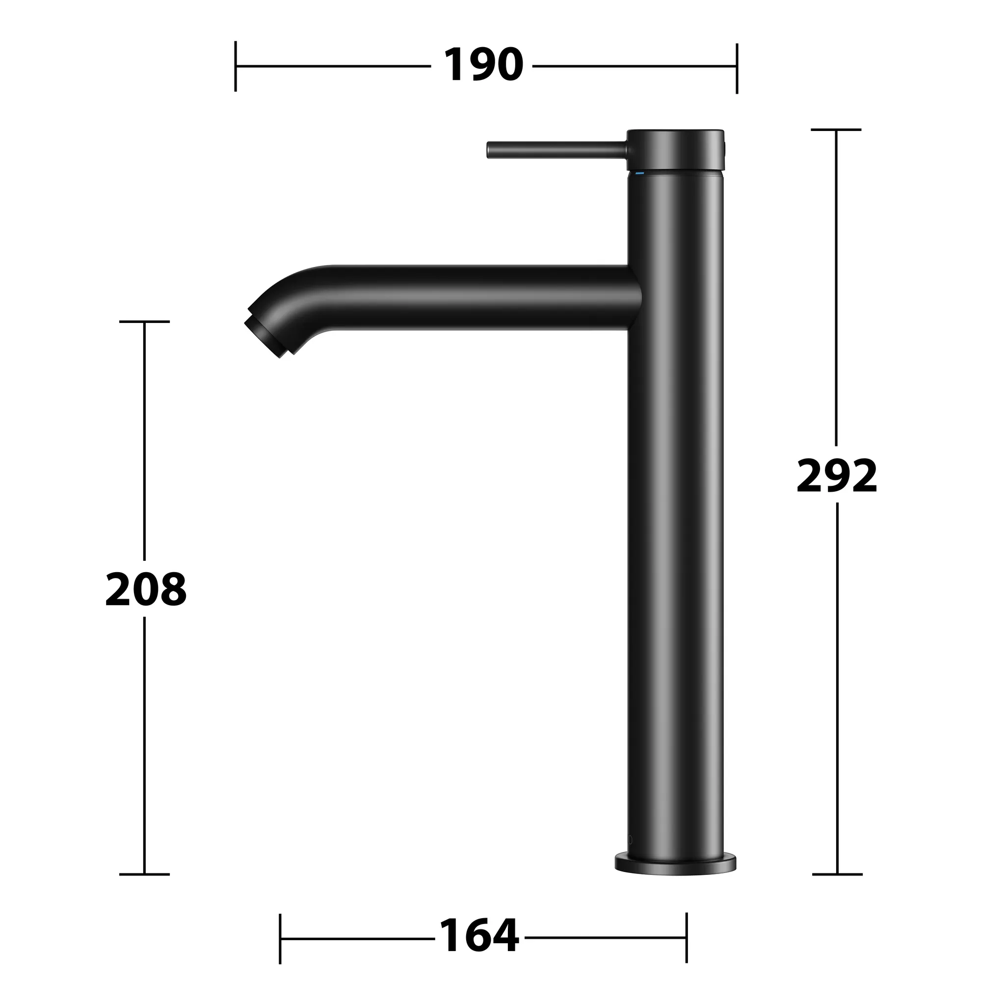 IXMO 59510372100 Einhebel-Waschtischmischer 210 ohne Zugstangen-Ablaufgarnitur IXMO Soft, Rosette rund/eckig schwarz
