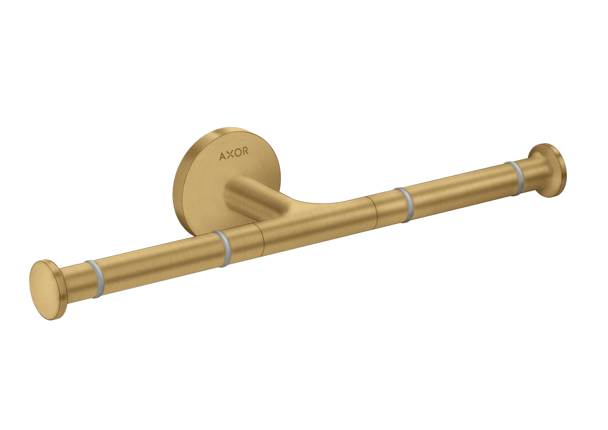 Hansgrohe AXOR Universal Circular Toilettenpapierhalter doppelt, Brushed Gold Optic