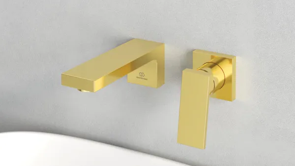 Ideal Standard Wand-Waschischarmatur Extra Ausladung 160mm Brushed Gold Ideal Standard Wand-Waschischarmatur Extra Ausladung 160mm Brushed Gold