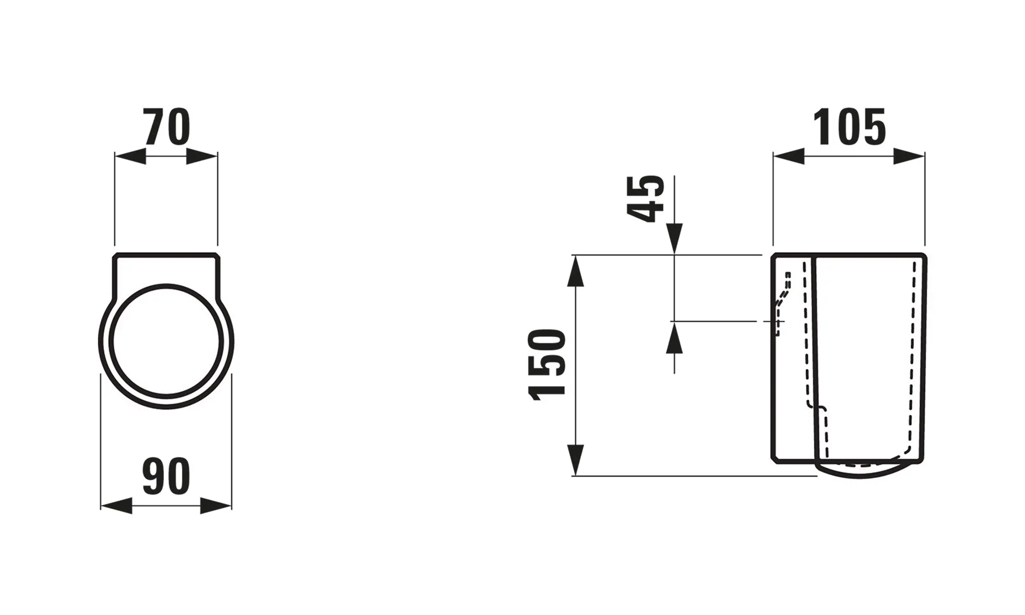 WC-Bürstengarnitur+Klosettbürste VAL 105x90x150 Saphirkeramik weiß WC-Bürstengarnitur+Klosettbürste VAL 105x90x150 Saphirkeramik weiß