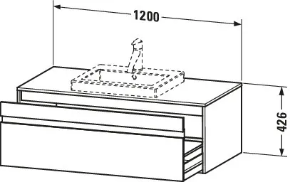 Duravit Waschtischunterschrank wandhängend „Ketho“ 120 × 42,6 × 55 cm Graphit Matt Duravit Waschtischunterschrank wandhängend „Ketho“ 120 × 42,6 × 55 cm Graphit Matt