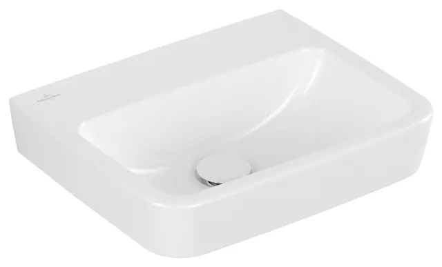 Villeroy & Boch Handwaschbecken „O.novo“ 450 × 370 × 160 mm, für Becken mittig, ohne Hahnlochbohrung