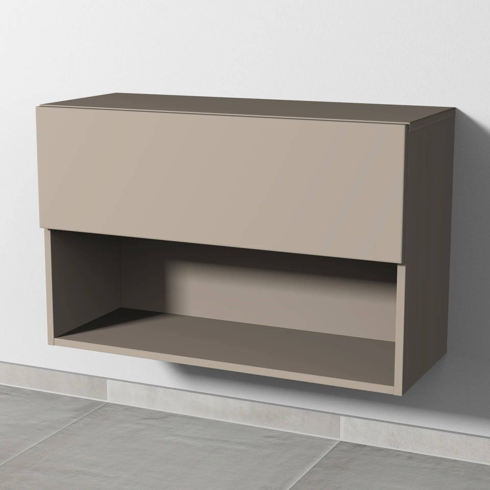 Sanipa Anbauschrank „4balance“ 800 × 518 × 329 mm in Sandgrau (matt), ohne Beleuchtung