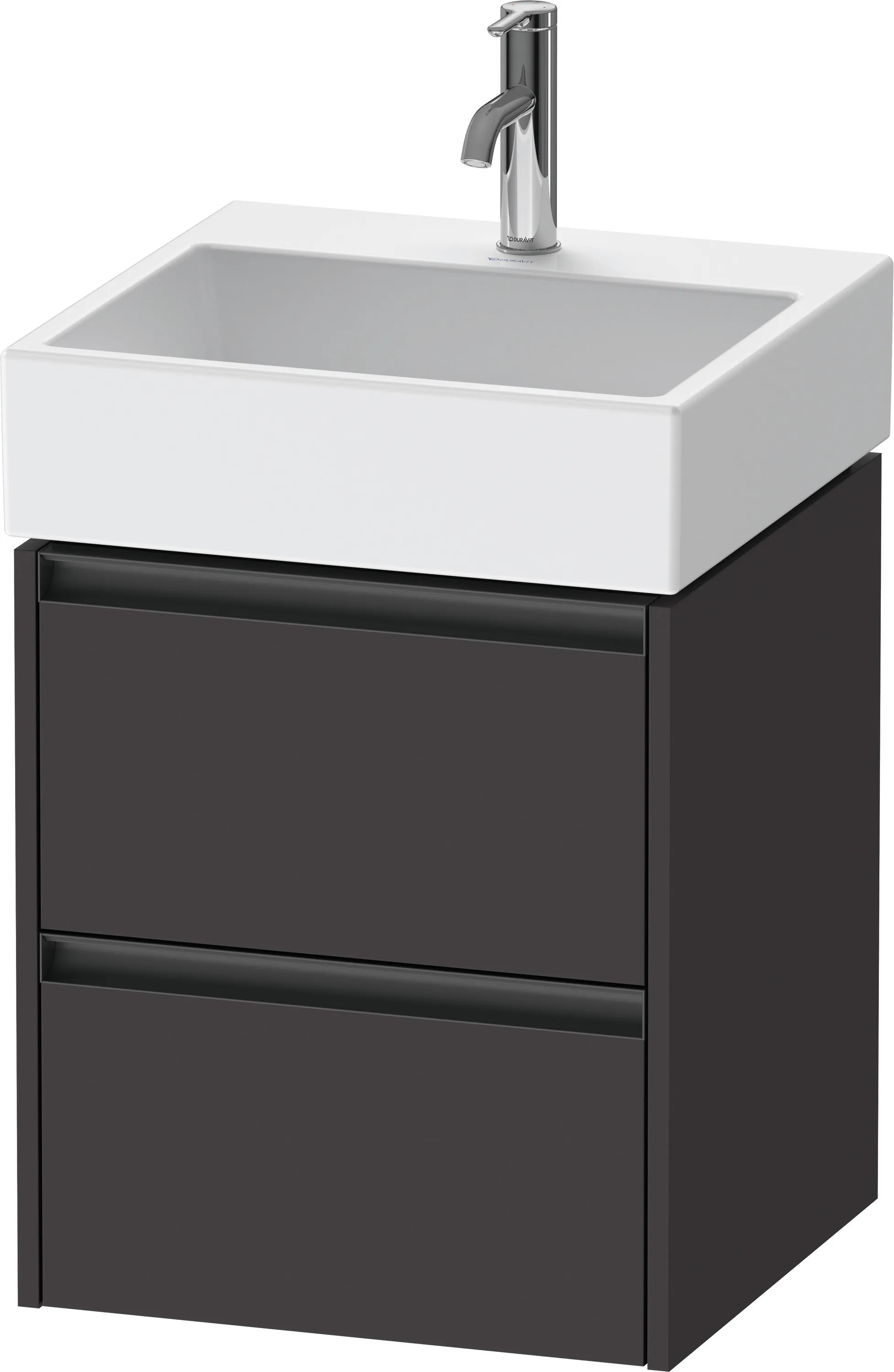 Duravit Waschtischunterschrank wandhängend „Ketho.2“ 48,4 × 54,9 × 46 cm Graphit Supermatt