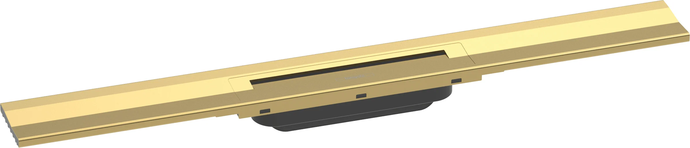 Hansgrohe RainDrain Flex Duschrinne 700 mm, wandangebunden, Polished Gold Optic, höhenverstellbar um 10 mm, bis zu 60 l/min Ablaufleistung