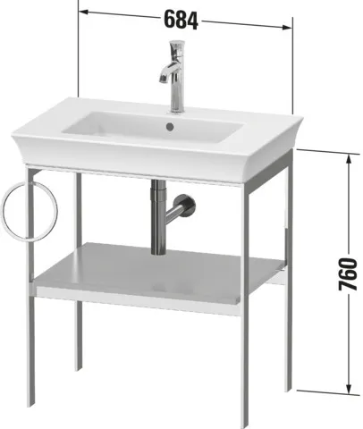 Duravit Konsole „White Tulip“ in Weiß Hochglanz Duravit Konsole „White Tulip“ in Weiß Hochglanz