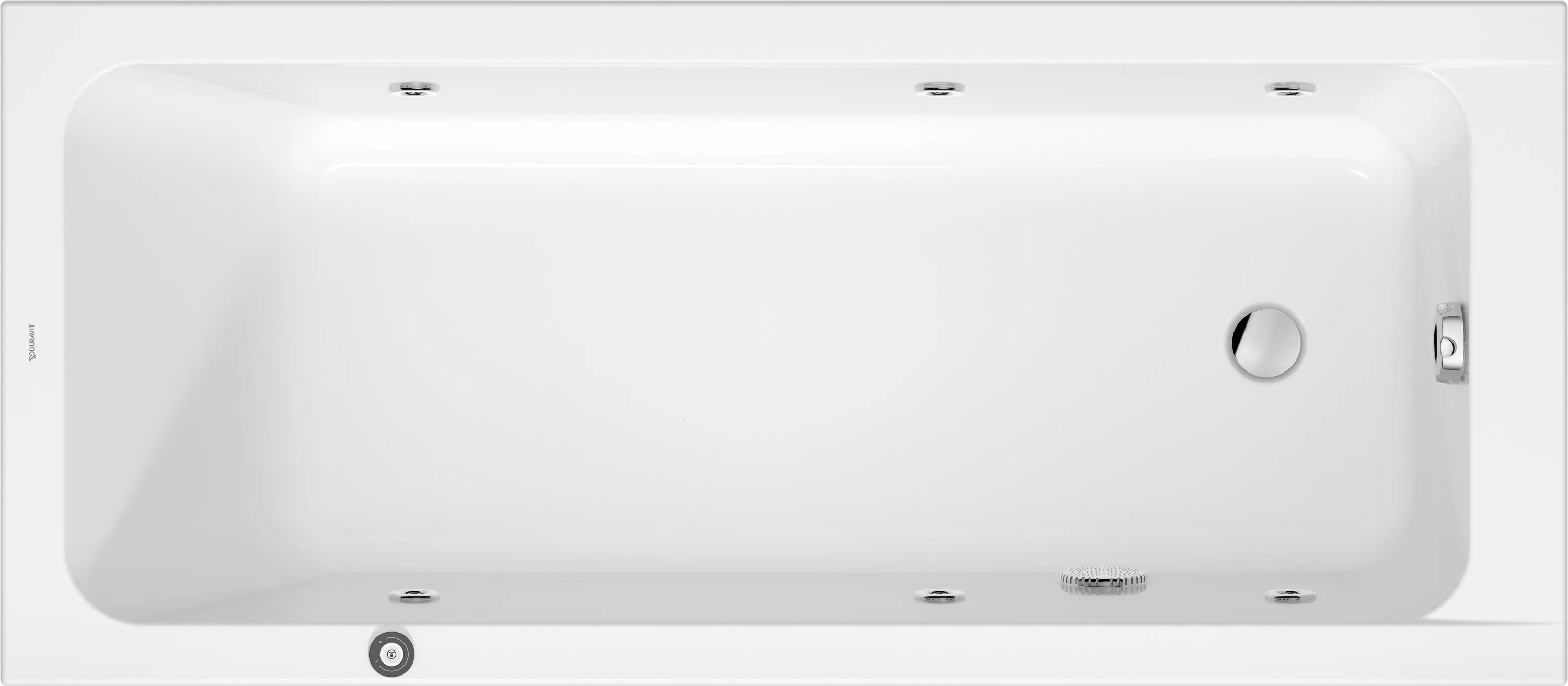 Duravit Whirlwanne „D-Code“ rechteck 1600 × 700 mm, Fußablauf mit Jet Project Duravit Whirlwanne „D-Code“ rechteck 1600 × 700 mm, Fußablauf mit Jet Project