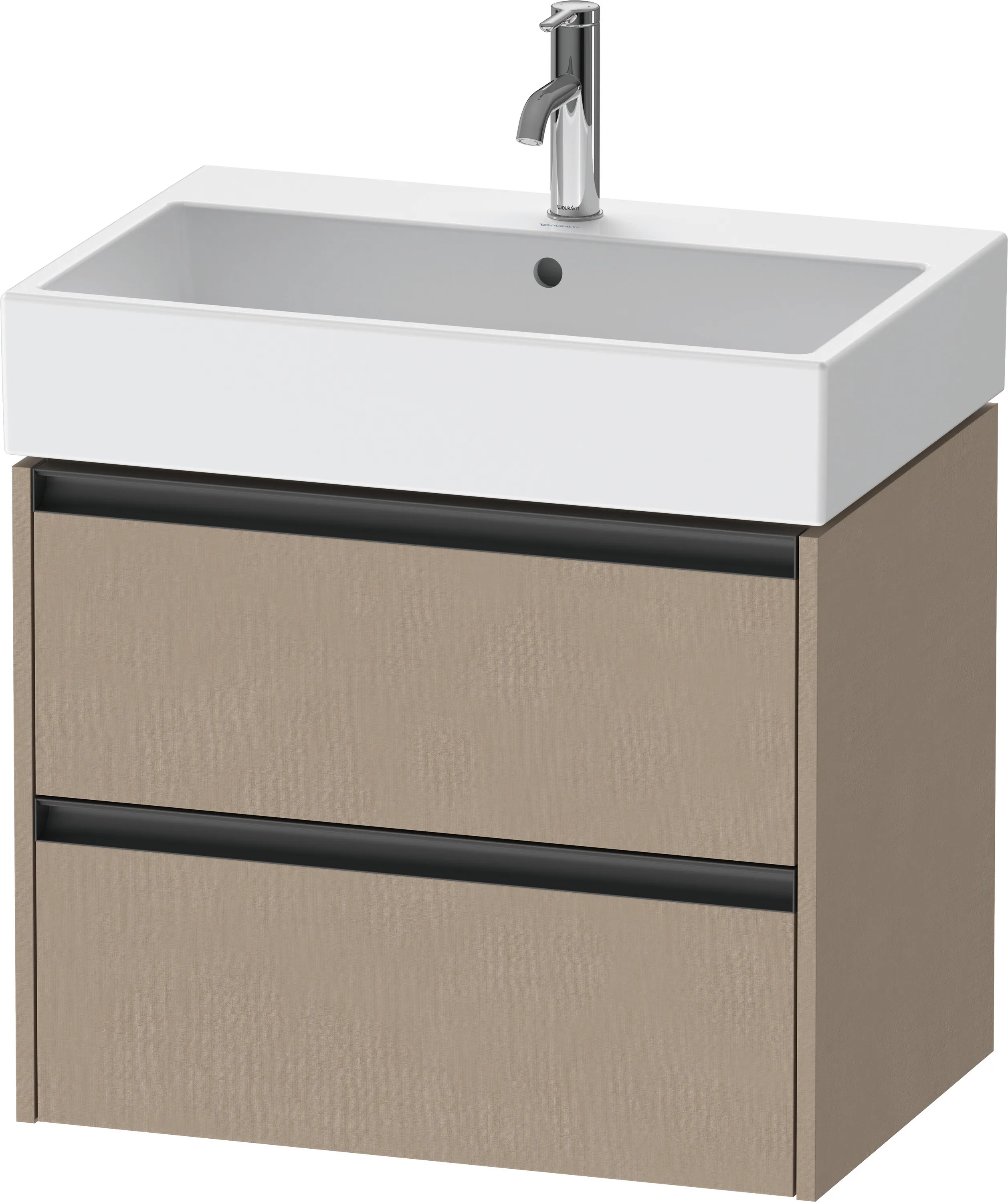Duravit Waschtischunterschrank wandhängend „Ketho.2“ 68,4 × 54,9 × 46 cm Leinen