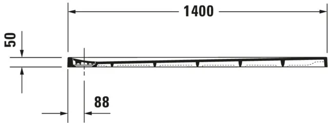 Duravit rechteck Duschwanne „Stonetto“ 140 × 100 cm in Weiß Matt