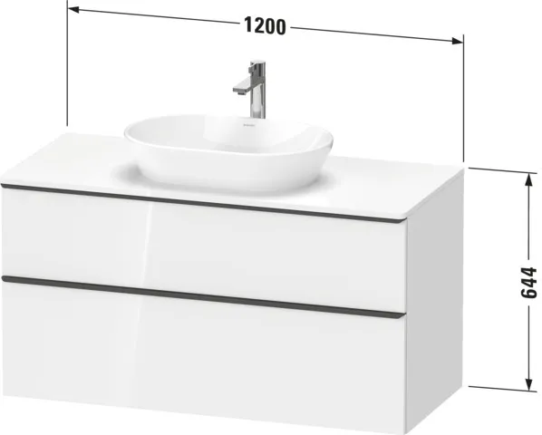 Duravit Waschtischunterschrank wandhängend „D-Neo“ 120 × 66,4 × 55 cm Eiche Marmoriert