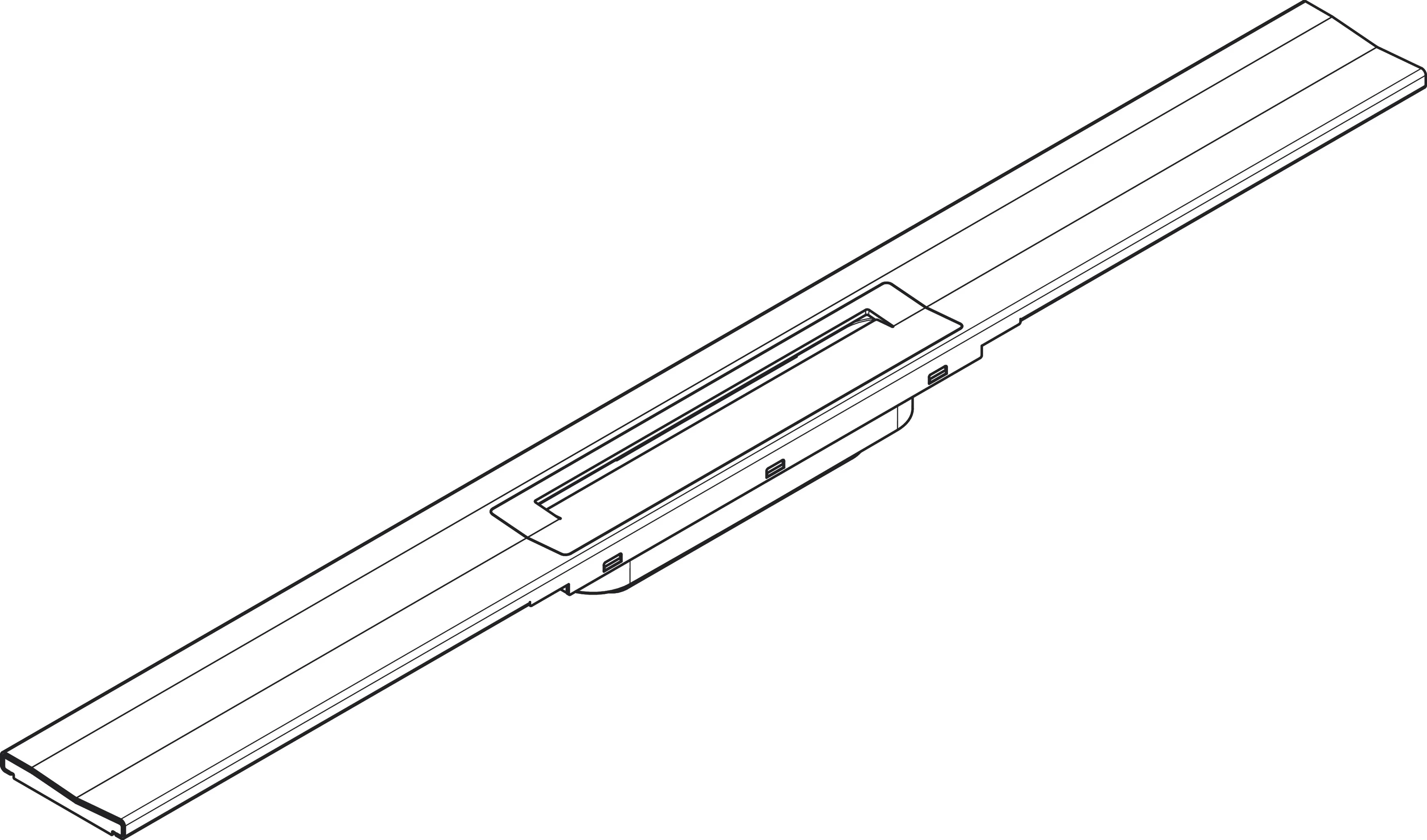 Hansgrohe RainDrain Flex Duschrinne 800 mm, wandangebunden, Mattschwarz, höhenverstellbar um 10 mm, bis zu 60 l/min Ablaufleistung