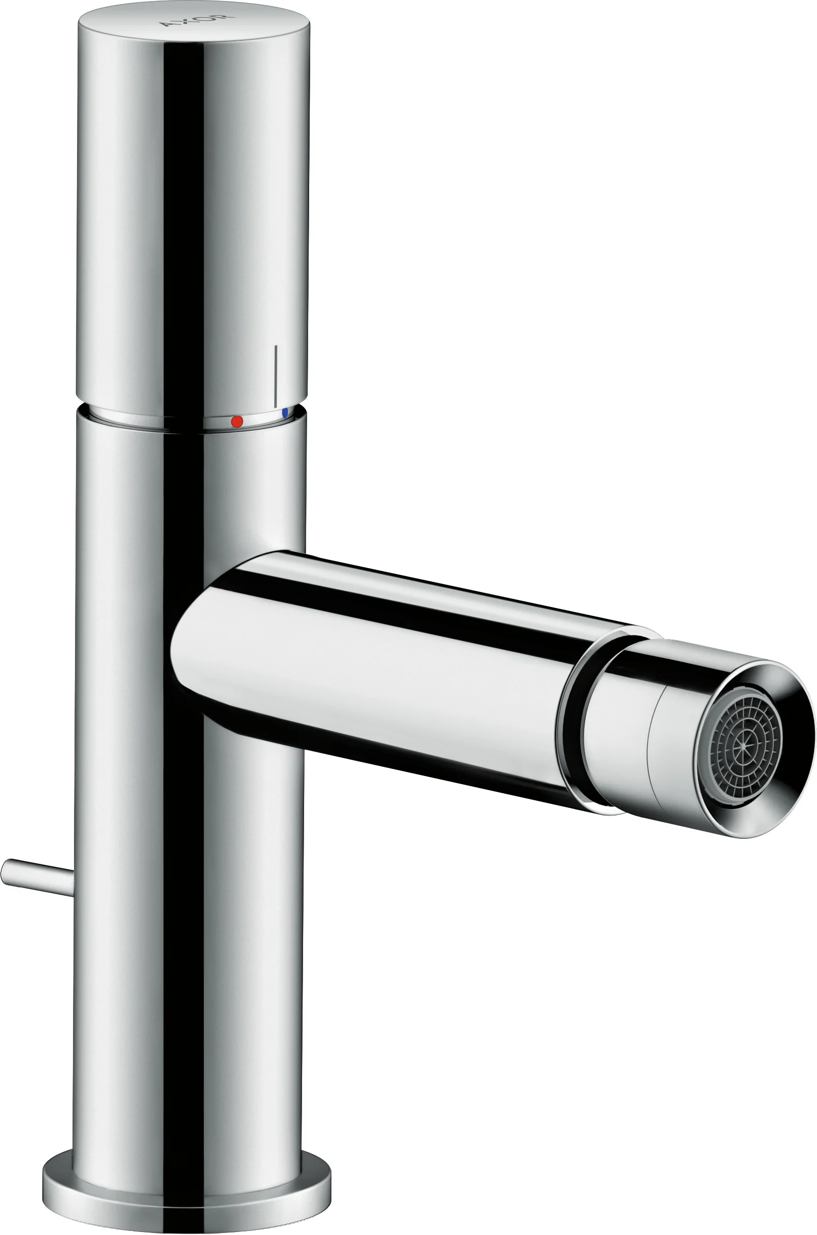 Hansgrohe AXOR Uno Bidetmischer, Chrom, Einhebel-Bedienung, Ausladung 124 mm, Auslaufhöhe 93 mm, Keramikmischsystem, Normalstrahl, max. Durchfluss 5 l/min bei 3 bar