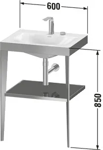 Duravit Waschtischunterschrank c-bonded Set mit Metallkonsole „XViu“ 60 × 85 × 48 cm