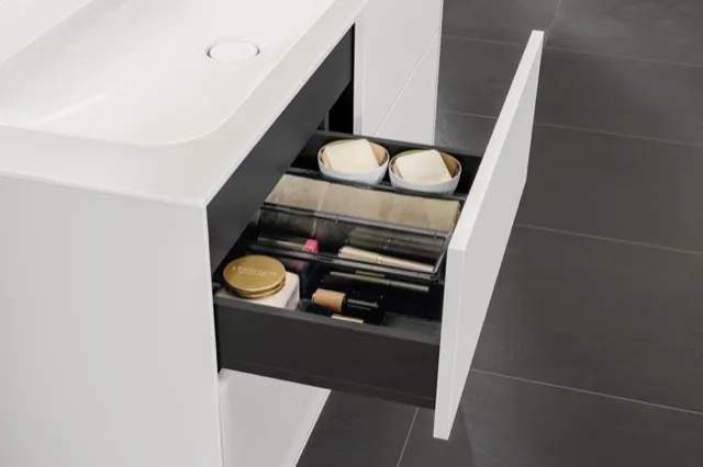 Villeroy & Boch Schrankwaschtisch aus TitanCeram „Finion“ 1200 × 500 × 160 mm, mit Hahnlochbohrung, Hahnlochposition mittig in Weiß Alpin, mit CeramicPlus Villeroy & Boch Schrankwaschtisch aus TitanCeram „Finion“ 1200 × 500 × 160 mm, mit Hahnlochbohrung, Hahnlochposition mittig in Weiß Alpin, mit CeramicPlus