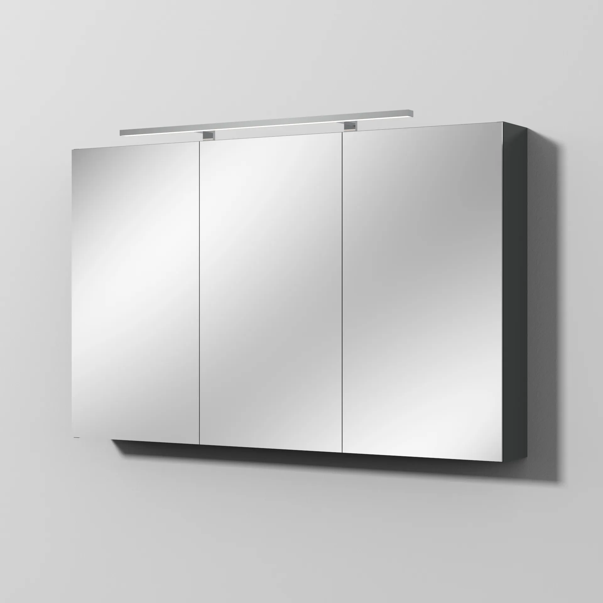 Sanipa Wandvorbau Spiegelschrank „Milla“ 1200 × 750 × 149 mm Anschlag links, links in Anthrazit (matt), Anschlag links