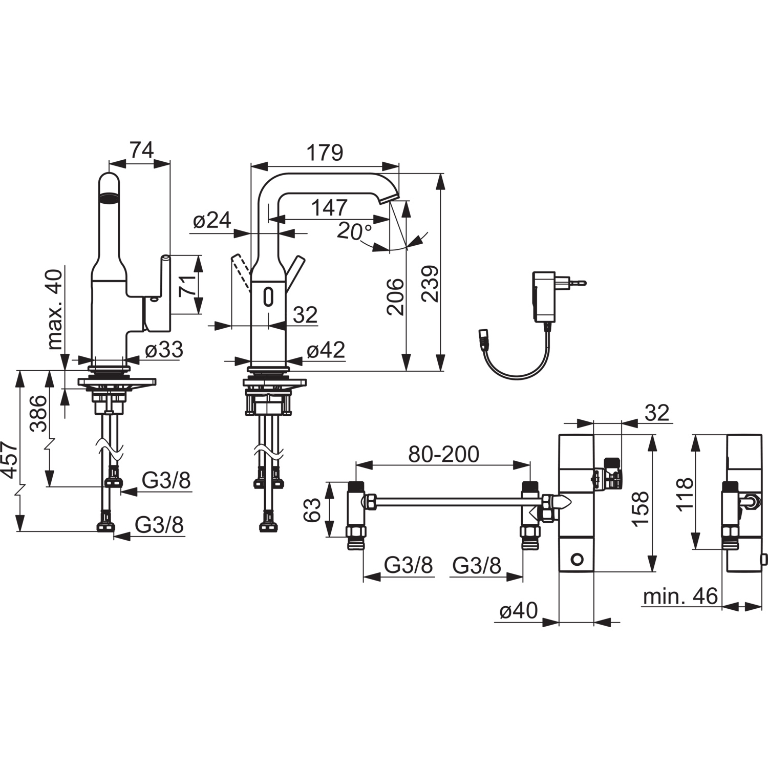 Waschtischarmatur „Vantis Style“ Ausladung 147 mm in Chrom Waschtischarmatur „Vantis Style“ Ausladung 147 mm in Chrom