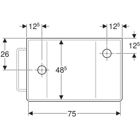 Gipsfangbecken Oberteil „Publica“ 78 × 23,5 × 51,5 cm in weiß alpin Gipsfangbecken Oberteil „Publica“ 78 × 23,5 × 51,5 cm in weiß alpin